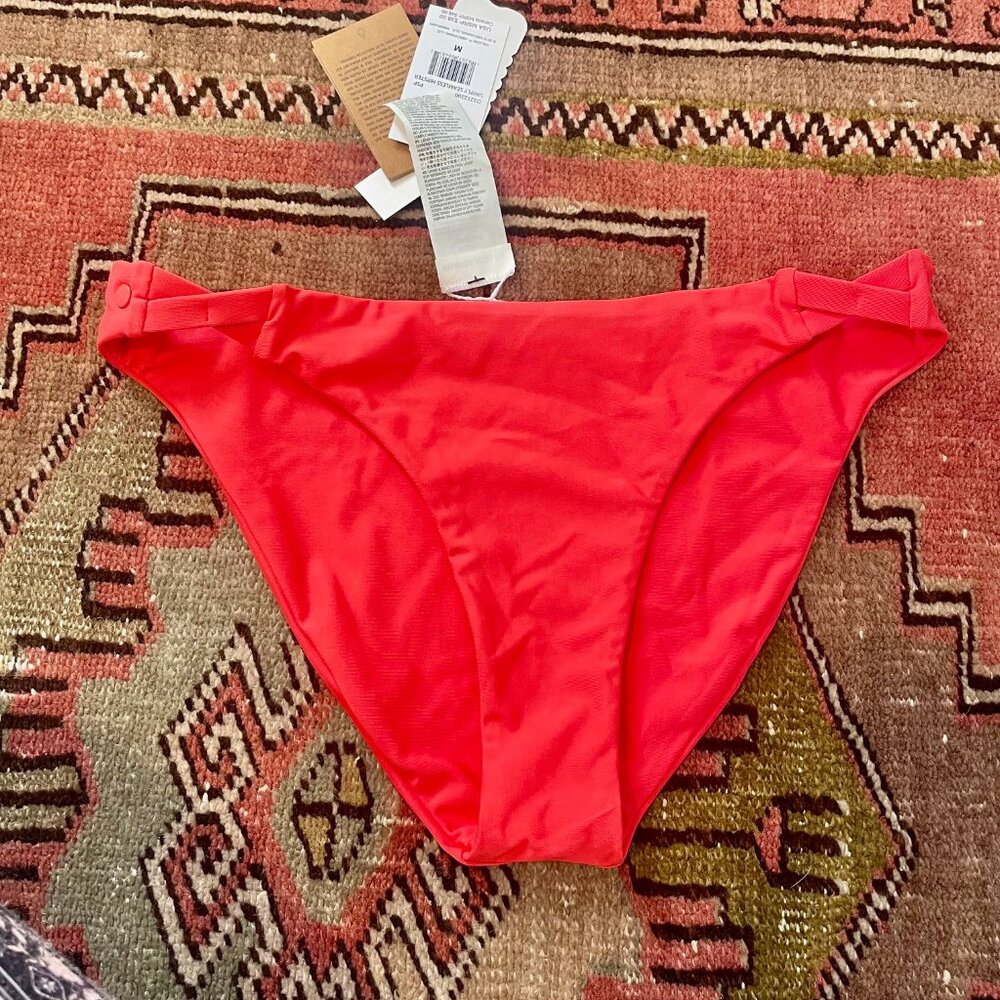 Volcom Simply Seamless Hipster Bikini Bottom in Pistol Punch Size M